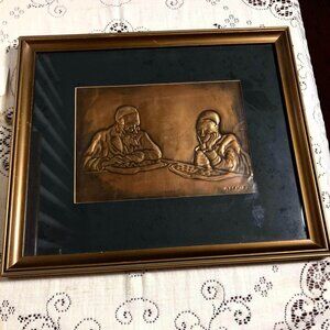 Hammered copper Rabbi  in Training by Moonio